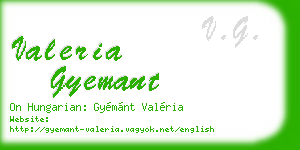 valeria gyemant business card